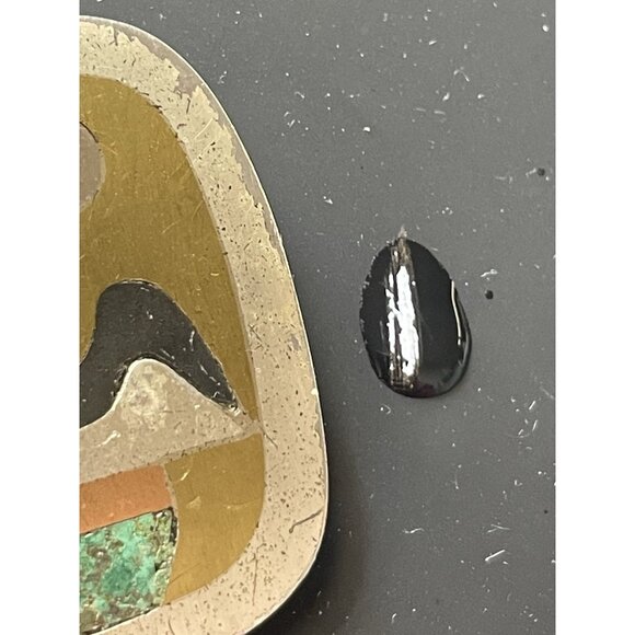 Los Castillo Sterling Silver Mixed Metals Parrot Pendant Brooch Signed 63 - Picture 3 of 14